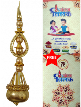 Golden Lumba Rakhi For Women #RA-0002