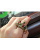 Antique Design Ring Elephant with Red Stone
