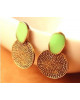 Antique Design Earrings with Green Color