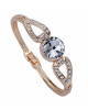 Free Shipping 18K Rose Golden Big Crystal Lady's Closed Bangle Bracelet