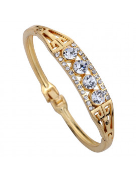 Elegant Golden Unique Design Carve Crystal Bangle,Kada,Bracelet